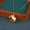 Wholesale Women's Mini Geometric Stainless Steel 18K Gold Electroplated Elephant Pendant Cross Chain Necklace