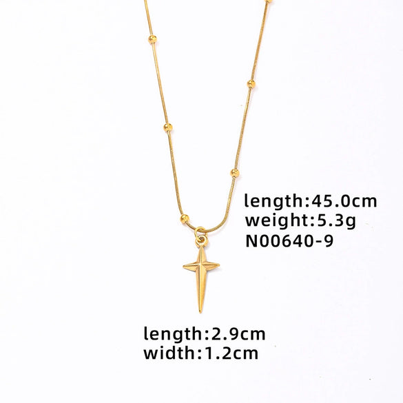 Wholesale Women's Mini Heart Shaped Pendant Clavicle Necklace Copper Titanium Steel Electroplated Niche Design