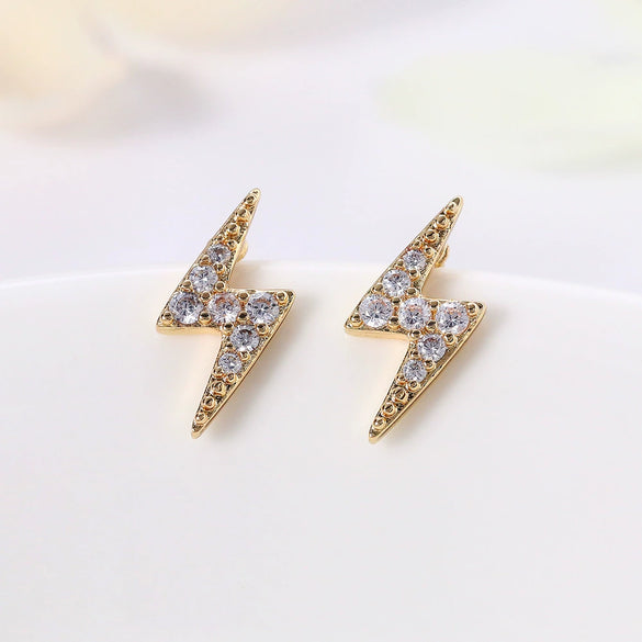 Wholesale Women's Mini Lightning Zircon Earrings Copper Animal Zodiac Style