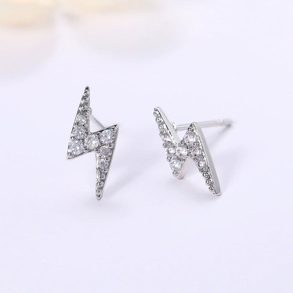 Wholesale Women's Mini Lightning Zircon Earrings Copper Animal Zodiac Style