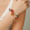 Wholesale Women's Minimalist Christmas Polymer Clay Bracelet With Snowflake And Christmas Tree Pendant