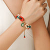 Wholesale Women's Minimalist Christmas Polymer Clay Bracelet With Snowflake And Christmas Tree Pendant