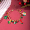 Wholesale Women's Minimalist Christmas Polymer Clay Bracelet With Snowflake And Christmas Tree Pendant