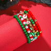 Wholesale Women's Minimalist Christmas Polymer Clay Bracelet With Snowflake And Christmas Tree Pendant