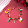 Wholesale Women's Minimalist Christmas Polymer Clay Bracelet With Snowflake And Christmas Tree Pendant