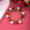 Wholesale Women's Minimalist Christmas Polymer Clay Bracelet With Snowflake And Christmas Tree Pendant