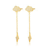 Wholesale Women's Minimalist Cloud Lightning 925 Sterling Silver Microinlaid Zircon Electroplated Earrings