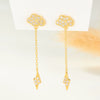 Wholesale Women's Minimalist Cloud Lightning 925 Sterling Silver Microinlaid Zircon Electroplated Earrings