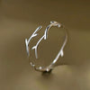 Wholesale Women's Minimalist Copper Ring With Geometric And Leaf Pattern Electroplated
