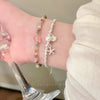 Wholesale Women's Minimalist Copper Star Pattern Electroplated Beaded Bracelet With Starfish And Shell