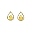 Wholesale Women's Minimalist Dropshaped Copper Earrings Set With Diamonds