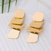 Wholesale Women's Minimalist Electroplated Alloy Geometric Leaf Design Earrings