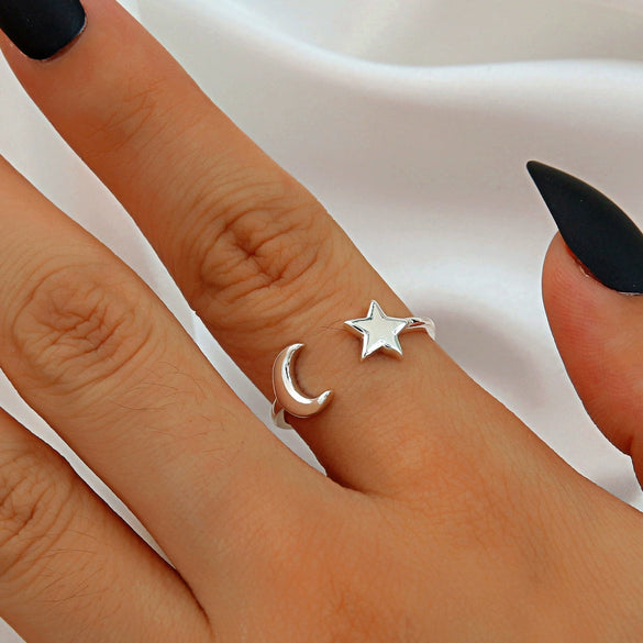 Wholesale Women's Minimalist Electroplated Copper Star Shape Ring Accessories