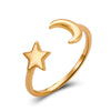 Wholesale Women's Minimalist Electroplated Copper Star Shape Ring Accessories