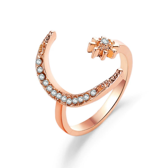 Wholesale Women's Minimalist Electroplated Copper Star Shape Ring Accessories