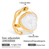 Wholesale Women's Minimalist Electroplated Heart Shape Stainless Steel Ring Jewelry