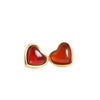 Wholesale Women's Minimalist Electroplated 18K Gold Color Preservation Titanium Steel Heartshaped Pendant Necklace And Earrings With Love Water Drops And Bells Patterns