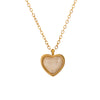 Wholesale Women's Minimalist Electroplated 18K Gold Color Preservation Titanium Steel Heartshaped Pendant Necklace And Earrings With Love Water Drops And Bells Patterns