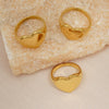 Wholesale Women's Minimalist Electroplated Stainless Steel Heartshaped Jewelry Ring