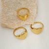 Wholesale Women's Minimalist Electroplated Stainless Steel Heartshaped Jewelry Ring