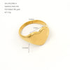 Wholesale Women's Minimalist Electroplated Stainless Steel Heartshaped Jewelry Ring