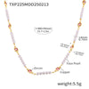 Wholesale Women's Minimalist Ferris Wheel Inlaid Square Zircon Imitation Pearl Titanium Steel Electroplated Necklace And Bracelet Jewelry Set