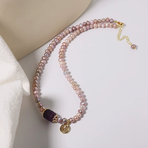 Wholesale Women's Minimalist Freshwater Pearl And K Gold Jewelry Including Necklace Bracelet Ring With Electroplating