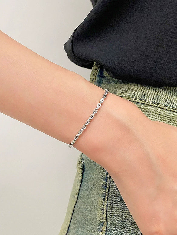 Wholesale Women's Minimalist Geometric Alloy Electroplated Ring Bracelet