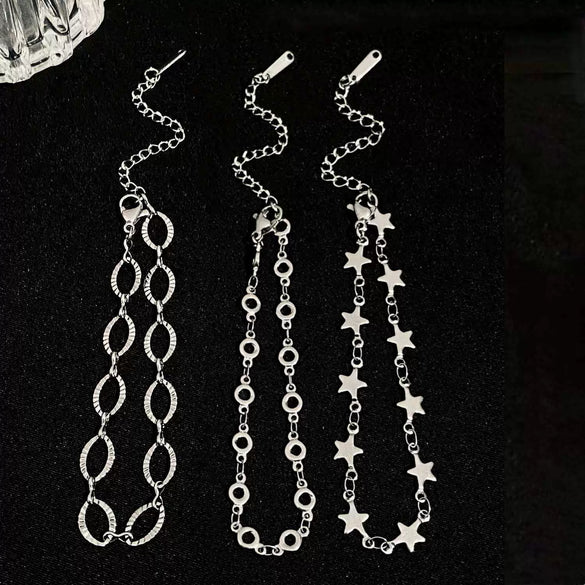 Wholesale Women's Minimalist Geometric Alloy Electroplated Ring Bracelet