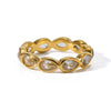 Wholesale Women's Minimalist Geometric And Drop Shape Zirconia Stainless Steel Ring Highend Jewelry