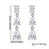 Wholesale Women's Minimalist Geometric Copper Electroplated Water Drop Zircon Earrings