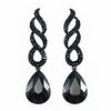 Wholesale Women's Minimalist Geometric Copper Inlaid Crystal Water Drop Earrings With Electroplating