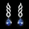 Wholesale Women's Minimalist Geometric Copper Inlaid Crystal Water Drop Earrings With Electroplating