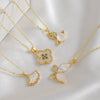 Wholesale Women's Minimalist Geometric Copper O Chain Pendant Necklace With Electroplating