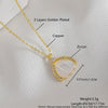 Wholesale Women's Minimalist Geometric Copper O Chain Pendant Necklace With Electroplating