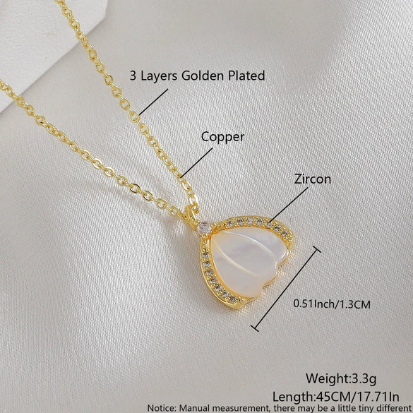 Wholesale Women's Minimalist Geometric Copper O Chain Pendant Necklace With Electroplating