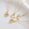 Wholesale Women's Minimalist Geometric Copper O Chain Pendant Necklace With Electroplating