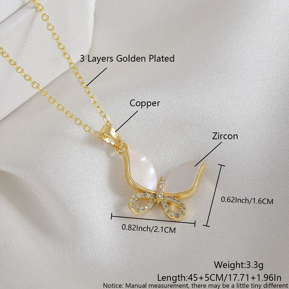 Wholesale Women's Minimalist Geometric Copper O Chain Pendant Necklace With Electroplating