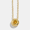 Wholesale Women's Minimalist Geometric Copper Ochain Necklace With Mixed Gemstone Inlay And Diamond Treatment