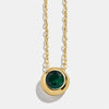 Wholesale Women's Minimalist Geometric Copper Ochain Necklace With Mixed Gemstone Inlay And Diamond Treatment