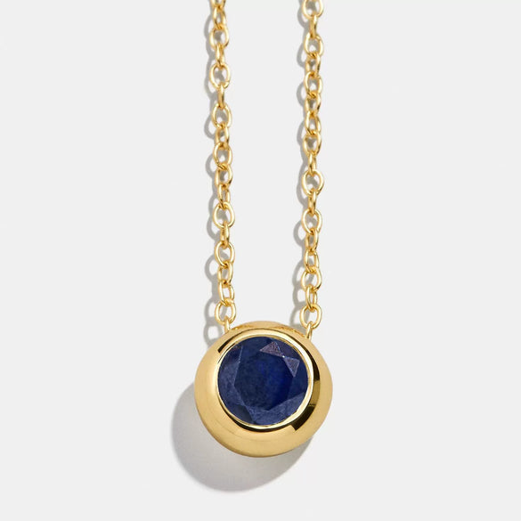 Wholesale Women's Minimalist Geometric Copper Pendant Necklace With Mixed Gemstone Inlay And O Chain