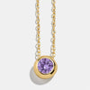 Wholesale Women's Minimalist Geometric Copper Pendant Necklace With Mixed Gemstone Inlay And O Chain