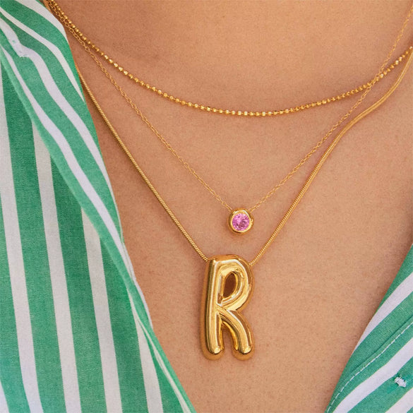Wholesale Women's Minimalist Geometric Copper Pendant Necklace With Mixed Gemstone Inlay And O Chain