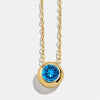 Wholesale Women's Minimalist Geometric Copper Pendant Necklace With Mixed Gemstone Inlay And O Chain
