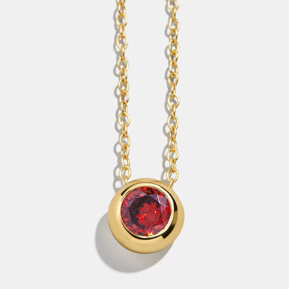 Wholesale Women's Minimalist Geometric Copper Pendant Necklace With Mixed Gemstone Inlay And O Chain