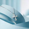 Wholesale Women's Minimalist Geometric Crossshaped 925 Silver Electroplated Necklace