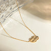 Wholesale Women's Minimalist Geometric Curve Stainless Steel Necklace With Electroplating Design