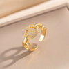 Wholesale Women's Minimalist Geometric Gold Plated Copper Pig Nose Ring With Diamond Encrustment