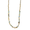 Wholesale Women's Minimalist Geometric Handmade Beaded Titanium Steel Necklace With Natural Stone And 18K Electroplated Design