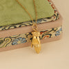 Wholesale Women's Minimalist Geometric Handshaped 18K Gold Plated Stainless Steel Pendant Necklace With Cross Chain